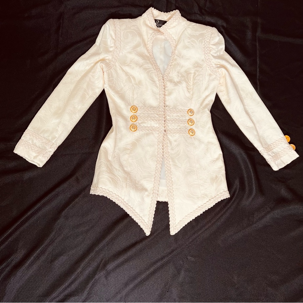 Patricia Rhodes Vintage Cream Brocade Suit SZ:10
Long Sleeve Military Inspired. - Picture 4 of 16